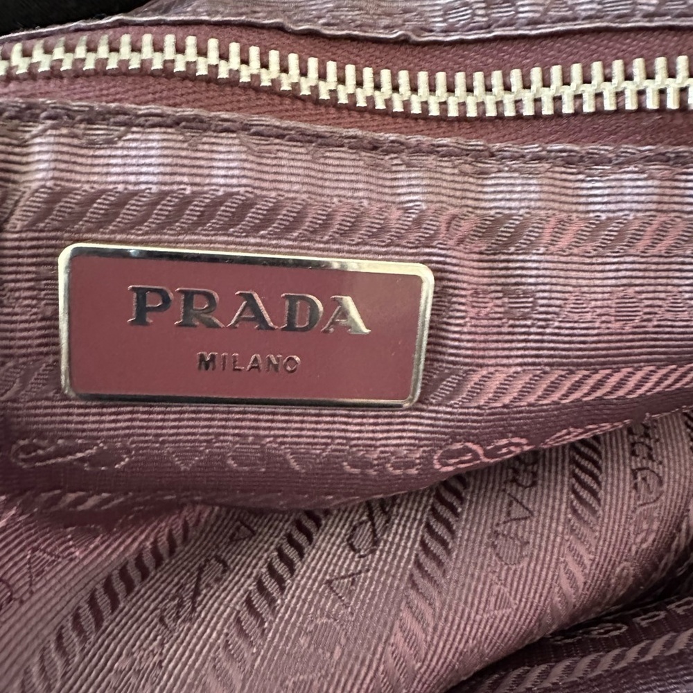 💕PRISTINE AUTHENTIC PRADA LARGE FABRIC/ LEATHER 2 WAY BAG 💕 - Picture 15 of 16